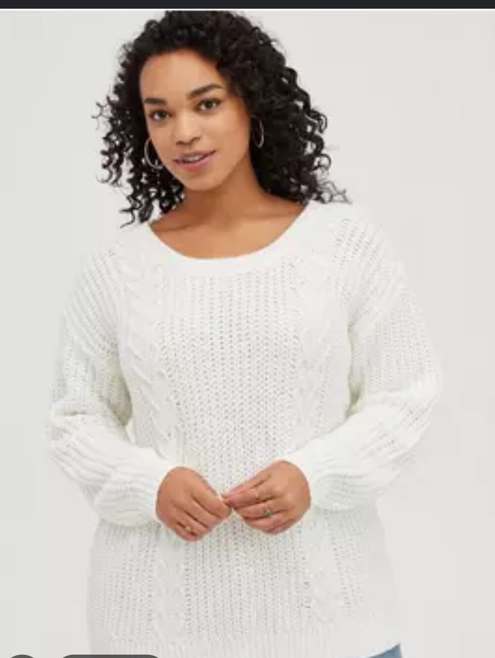 Torrid Cable Tie Back Sweater - Picture 3 of 8